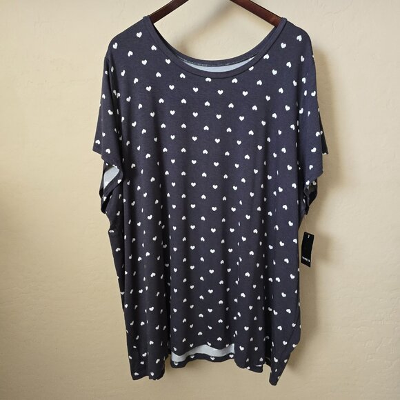 Torrid Gray Heart Slim Fit Super Soft Knit Tee Shirt - Picture 7 of 15